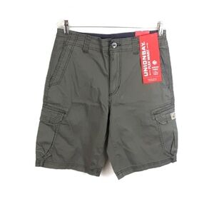 NWT Union Bay Flex Waist 6 Pocket Cargo Shorts Military Olive Green Men's 30W